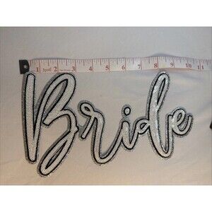 Bride White With Silver And Black Patch For Heat Press New